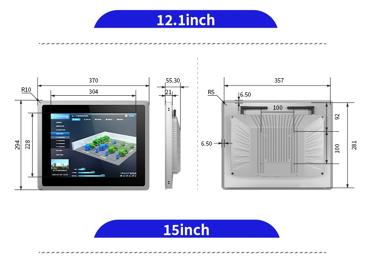 Fanless Industrial PC Windows Touch Screen Monitor Android Capacitive Industrial Computer with RFID All in One PC Industrial Panel PC IP65