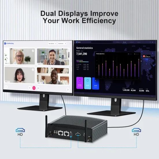 Безвентиляторный промышленный мини-ПК компьютер для Intel Core I3 7167u 6LAN портов брандмауэр Pfsense Router мини-компьютер